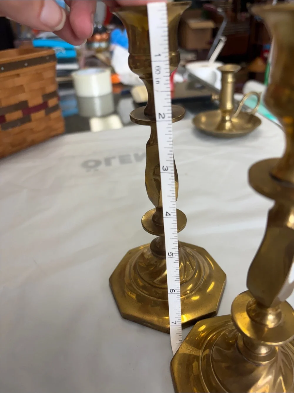 Enesco Gold Brass Candlesticks Set